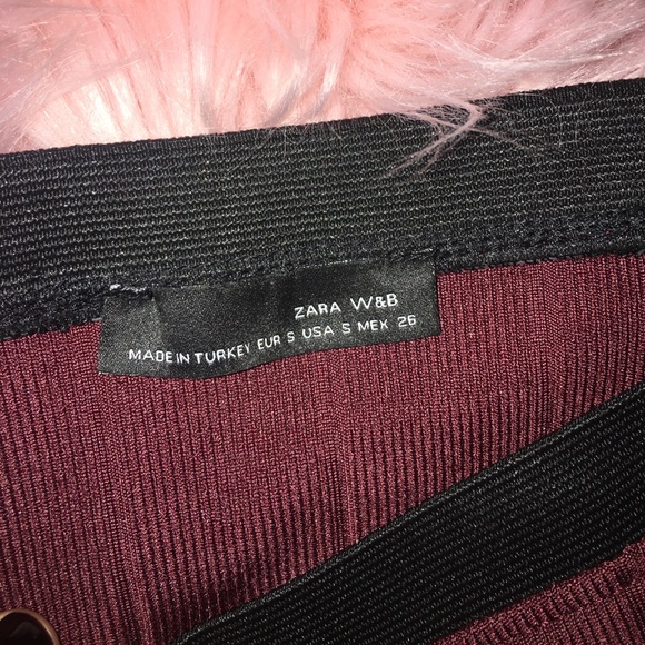 🔻Z A R A Burgundy midi skirt 🔻 - Picture 6 of 6